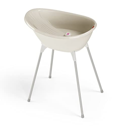 OKBABY Bella Kit mit Halterung, gemütliche Badewanne für Neugeborene und Babys von 0-12 Monate - Weiss