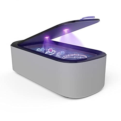 SAFE 9909 Ultraschallreinigungsgerät Brille Münzen Schmuck | Ultraschall Brillenreiniger | Schmuckreiniger ultraschall 550 ml 24 Watt mit UVC-Leuchtquellen