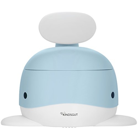 Kindsgut Kinder-Töpfchen, Babytopf WC/Klo, kinderfreundliches Wal-Design und dezente Farben, Toiletten-Training, Hellblau