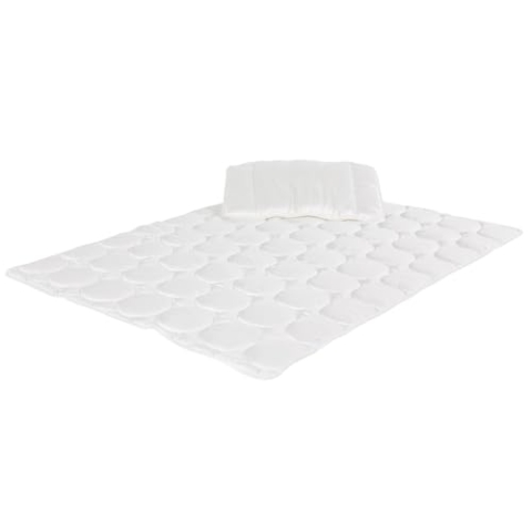 Träumeland EinziehdeckenSET Tencel, Größe 100 x 135 cm + 40 x 60 cm, Traeumeland T060178, weiß