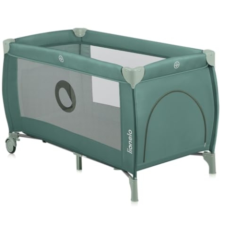 Lionelo Stefi Plus 2-in-1 Reisebett und Laufstall bis 15 kg Babybett Kinderreisebett mit Matratze Seitlicher Eingang mit Reißverschluss Hochwertige Schaumstoffmatratze