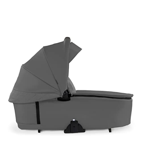 hauck Babywanne mit Memory-Knöpfen für Walk N Care Kinderwagen für Neugeborene ab Geburt bis 9 kg, UPF 50+, XXL Panoramafenster, Weiche Poslterung, Klein Zusammenklappbar (Dark Grey)