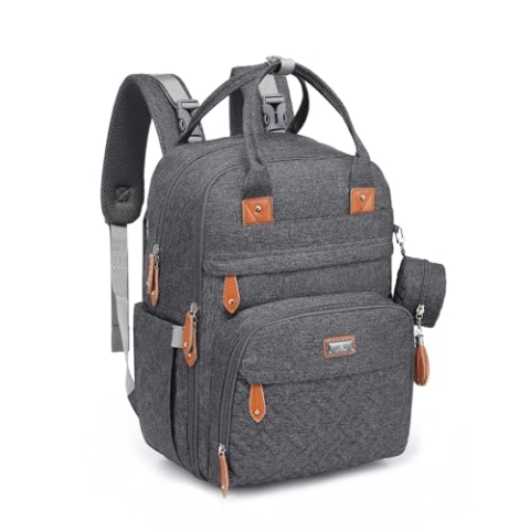 BabbleRoo Wickelrucksack Wickeltasche, Wickelrucksack lässige Wickeltaschen, Multifunktional Große Kapazität Babytasche Reiserucksack mit Wickelauflage & Schnullerhalter