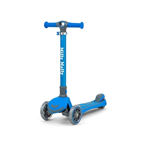 Milly Mally Boogie Dreiroller Balanceroller mit LED Rädern Roller bis 50 kg ab 3 Jahre BLAU