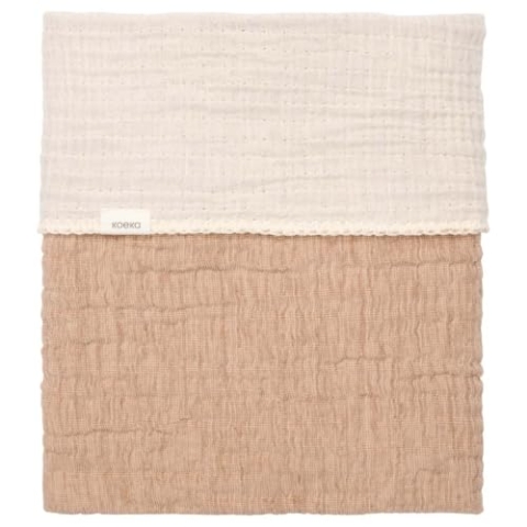 Koeka Kinderbettdecke - Kuscheldecke - Schmusedecke - Sommerdecke - Rivoli - Baumwolle - Strapazierfähig - Braun - 100X150 Cm