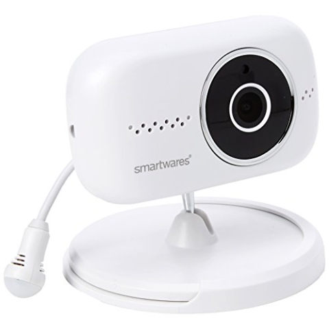Smartwares Baby IP Kamera Monitor - Sehen, Hören und Beruhigen - Nachtlicht, Schlaflieder, 2-Wege-Audio, Luftfeuchtigkeits- und Temperaturanzeige, Verbindung zu Ihrem Smartphone