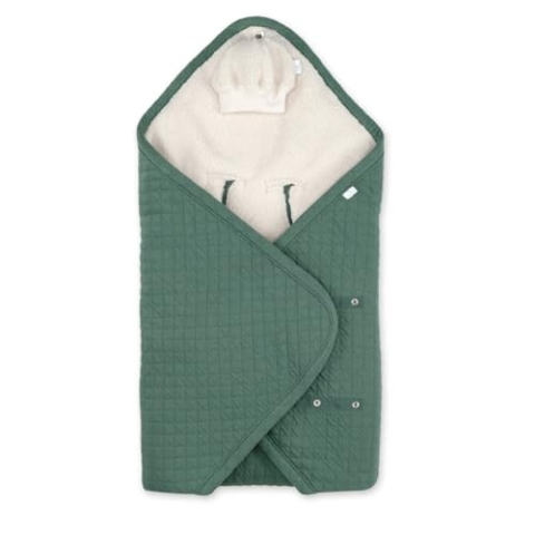 BEMINI Wickeldecke Pady quilted + teddy Green
