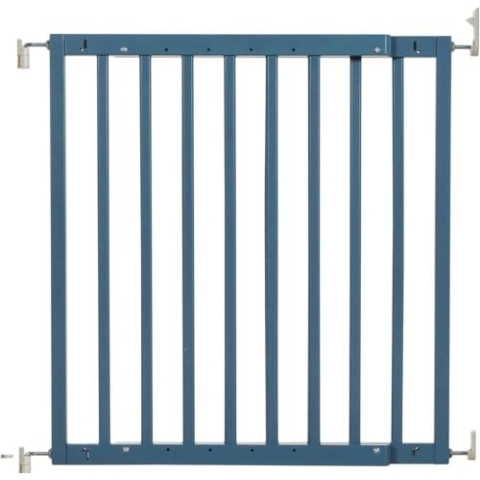 Safetots Robustes Holz Babygitter für Treppen, Azurblau, 63.5 cm - 105.5 cm, Holz Schraubgitter, Schraubbefestigung als Sicherheitssperre, stilvolles Design und praktisches Sicherheitsgitter