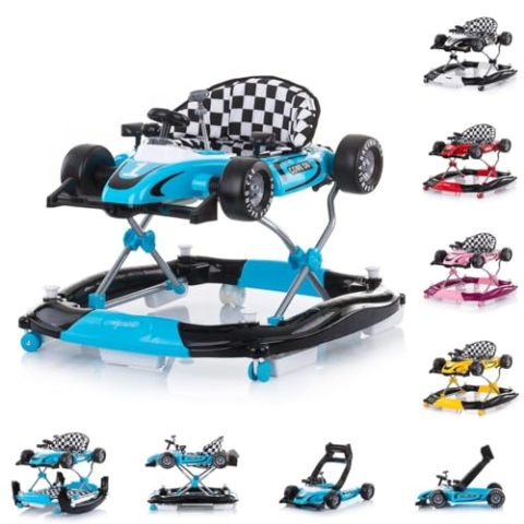 Chipolino Lauflernwagen 4 in 1 Racer, verstellbar, Wippe, Activitycenter, Farbe:blau