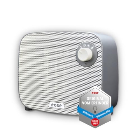Reer FeelWell Air Heizlüfter für Babys 3in1 - Zuverlässig, Wärmend, Sicher - 2 Wärmestufen und Kühlfunktion, anthrazit