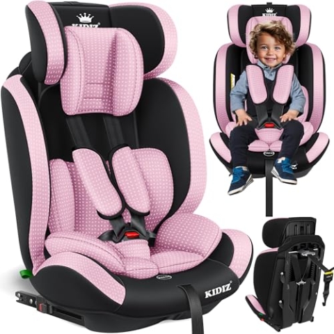 KIDIZ® Autokindersitz Triangle Premium Kindersitz Kinderautositz | Autositz Sitzschale | 9 kg - 36 kg 1-12 Jahre | Gruppe 1/2/3 | universal | zugelassen nach ECE R129/03 | mit Isofix