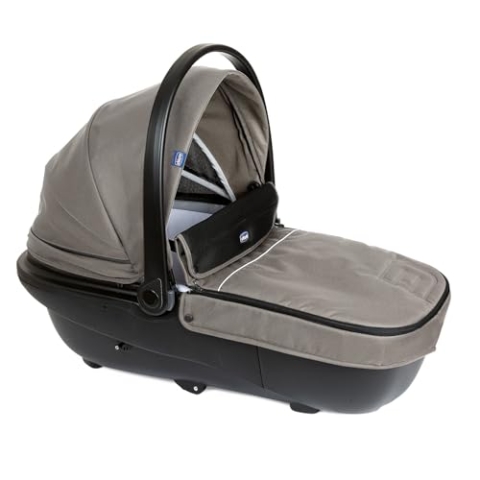 Chicco Activ3 Kinderwagenaufsatz, geräumig und gepolstert, für Activ3 Kinderwagen, mit Belüftungssystem, verstellbare Rückenlehne, für die ersten Tage des Lebens des Babys, Beige