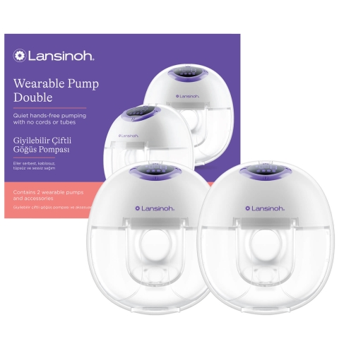 Lansinoh Elektrische Milchpumpe, freihändig, dual, kabellos
