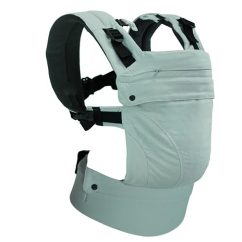 Babylonia Babywearing Babywearing Babytrage aus Bio-Baumwolle Flexia 3 – 20 kg, verstellbar, ergonomisch, für Neugeborene und Kinder von 0 – 4 Jahren, Minzgrün, wächst mit dem Kind