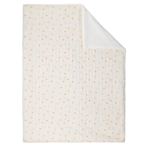 Nattou Kuscheldecke aus Baumwolle und Polyester, 75 x 100 cm, Felix und Leo, Weiß
