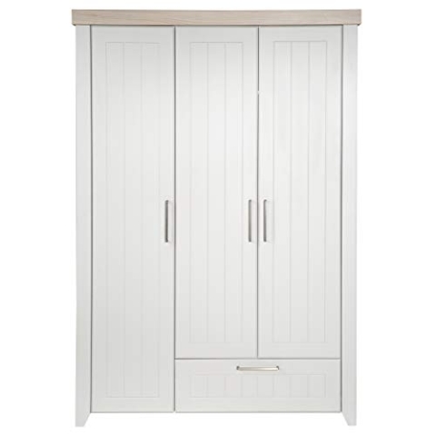 roba Kleiderschrank 'Helene', 3 Türen, eine Schublade, mit Soft Close-Technik, Lichtgrau