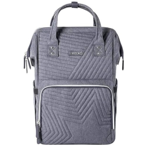 Sunveno Große Kapazität Babytasche Baby Wickeltaschen Wickelrucksack laessig wickelrucksack Multifunktions Wasserdicht Wickelrucksack Mama Rucksack (Quilten grau)