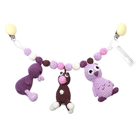 natureZOO Kinderwagenkette (Eule, Kuh und Ente)