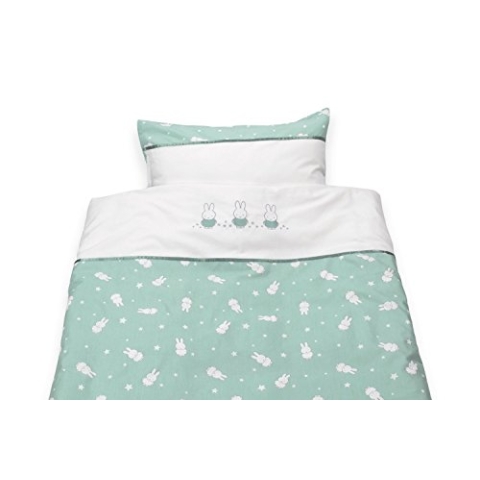 Miffy Bettwäsche Bettdeckenbezug 100x135 cm und Kopfkissenbezug, 40x60 cm, jade