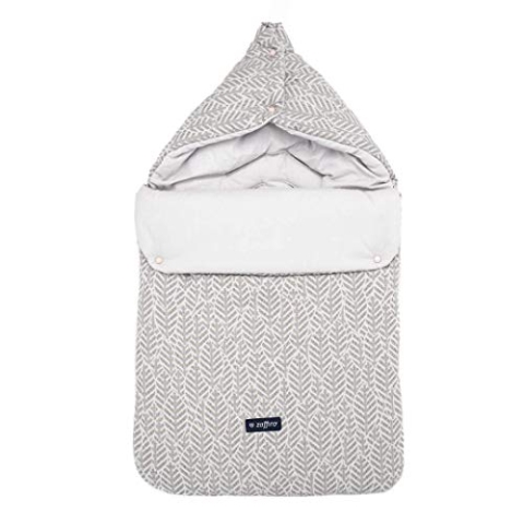 Zaffiro Baby Fußsack 5-in-1 Grau mit Blättern 7572
