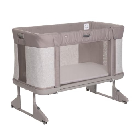 Chicco Next2Me Forever, Beistellbett für Neugeborene, kompatibel mit verschiedenen Betten, 3-in-1 Neugeborenenbett, höhenverstellbar, gute Luftzirkulation, 4 Räder, Matratze inklusive
