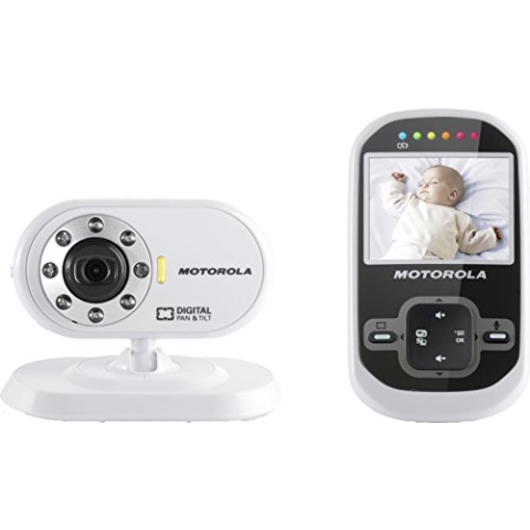 Motorola MBP 26 - Video Babyphone mit 2.4 Zoll Farbdisplay und bis zu 300 Meter Reichweite, weiß