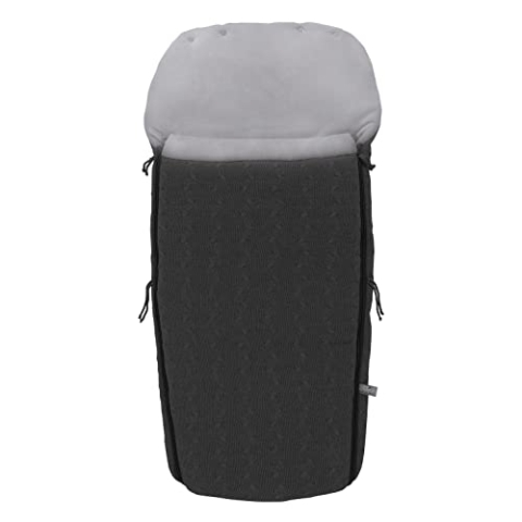 Baby's Only - Fußsack Buggy Cable - Anthrazit - Buggysack - für Buggy mit 3-Punkt-Gurt - mit Strick- und Nickistoff