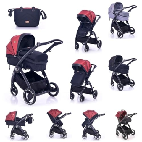 Adria Lorelli Kombikinderwagen 2-in-1, rot
