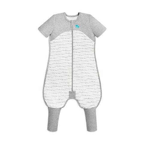 Love To Dream Übergang Pucksack, Baby Schlafsack, Medium (6-8,5kg), Ideal für Moderate Temperaturen 20-24°C, Arme hoch, zweiweg-Reißverschluss für einfaches Windelwechseln, abzippbare Flügel, Mint