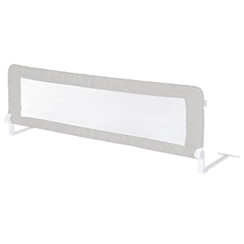 roba Bettschutzgitter Klipp-Klapp 135 cm - Rausfallschutz klappbar für Babys & Kinder - Schutzgitter für Kinderbetten - 50 cm hoch - Grau