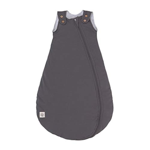LÄSSIG Baby Ganzjahres Schlafsack ohne Ärmel unisex/Sleeping Bag Garden Explorer, Größe 74/80, 7-12 Monate anthracite