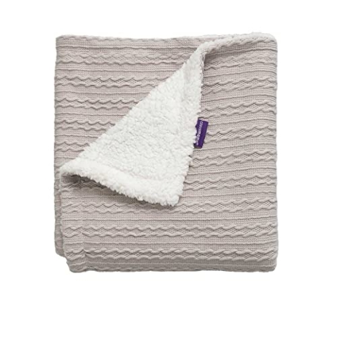 ClevaMama Luxe Sherpa Babydecke 75x100cm – Grau