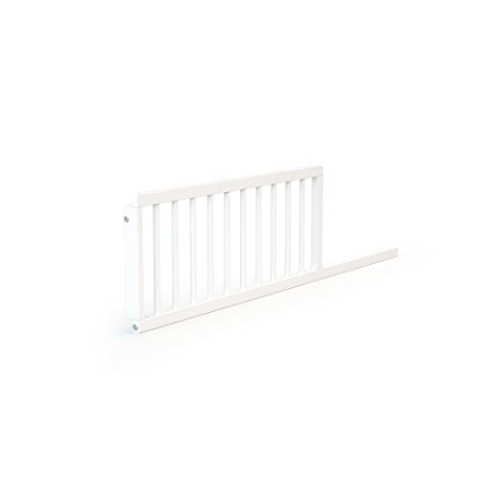 AT4 – Babybettgitter 120 cm FESTIVEE Weiß – 120 x 32 x 4 cm | Einfach zu installieren | MassivHolz