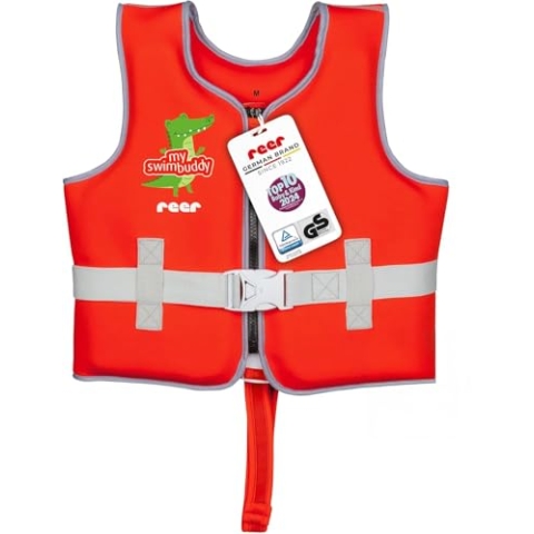 reer myswimbuddy Schwimmlernweste | Schwimmhilfe für Babys und Kleinkinder | Größe M | Sicher Schwimmen Lernen | 19-30kg