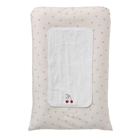 VERTBAUDET Wickelauflage Cherry Beige bedruckt 72 x 49 cm