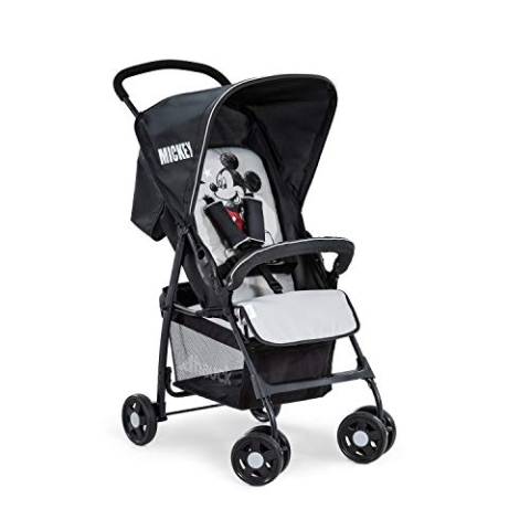 hauck Buggy Sport, Ultra Leicht - nur 5,9 kg, für Kinder bis 15 kg, Klein Zusammenklappbar, Reisebuggy mit Liegefunktion, Extra Großer Korb bis 3 kg (Disney Mickey Stars)