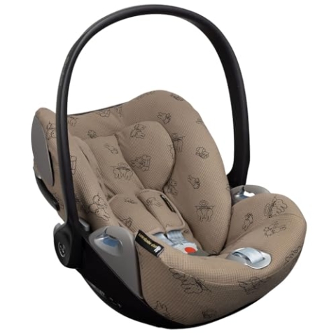 Ukje Bezug Kompatibel mit Cybex Cloud Z, Z2 & T i-size Autositz - Kindersitzbezug - Babyschale-Einlage – Neugeborenen-Schutzhülle aus Baumwolle (miffy)