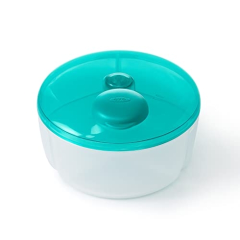 OXO Tot Spender mit drehbarem Deckel, auslaufsicher, Blaugrün