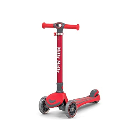Milly Mally Boogie Dreiroller Balanceroller mit LED Rädern Roller bis 50 kg ab 3 Jahre ROT