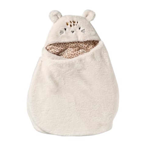 VERTBAUDET Babynest aus Plüsch, umwandelbar, Teddybär, rosa, bedruckt