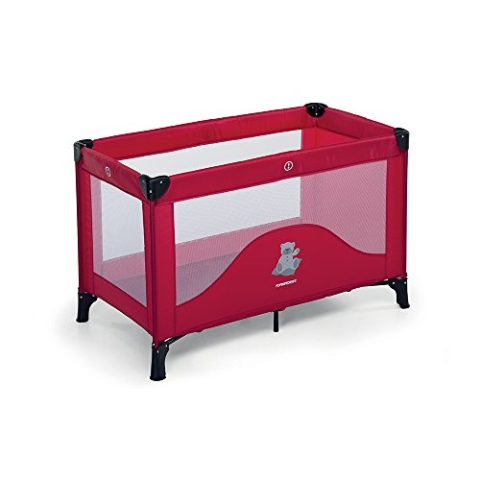 Foppapedretti Teddytour Reisebett, mit Schutzhülle, blau, 127 x 67 x 78 cm, 8,64 kg, rot