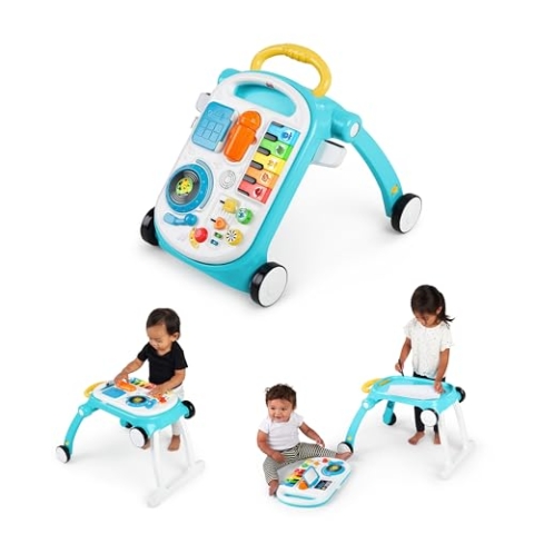 Baby Einstein, Musical Mix ‘N Roll 4-in-1 Baby Lauflernhilfe & Spieltisch, Entdecken Musik, Farben & Tiere, Lauflernwagen mit Spielstation, Elektronische Spielzeug, Kinder ab 6 Monaten (1er Pack)