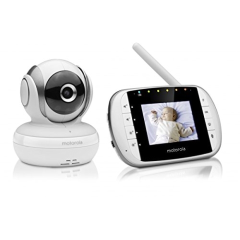 Motorola Baby MBP 33S Video Babyphone , Wireless Baby-Überwachungskamera , Temperatursensor und 300 m Reichweite