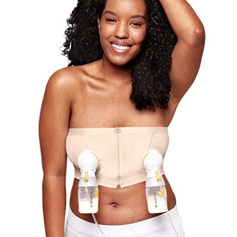 Medela Hands-free Abpump-Bustier von Medela | Abpump-BH für bequemes Abpumpen mit dem Material Adaptive Stretch für eine perfekte Passform Chai M