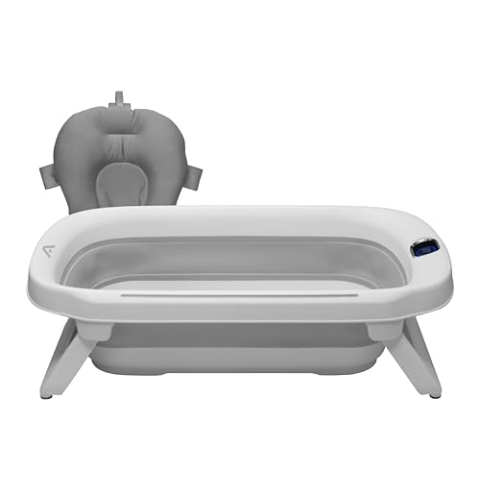 Play Thermo-Baby-Badewanne mit ergonomischem Kissen und digitalem Thermometer