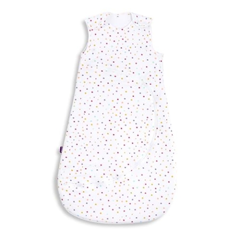Snuz Pouch Baby Sleeping Bag - Super Soft Cotton, Makes Night Change Easier, Ideal Baby First Equipment Newborn - Perfect, Coloured Spots 0-6 Months, 1 Tog, Summer