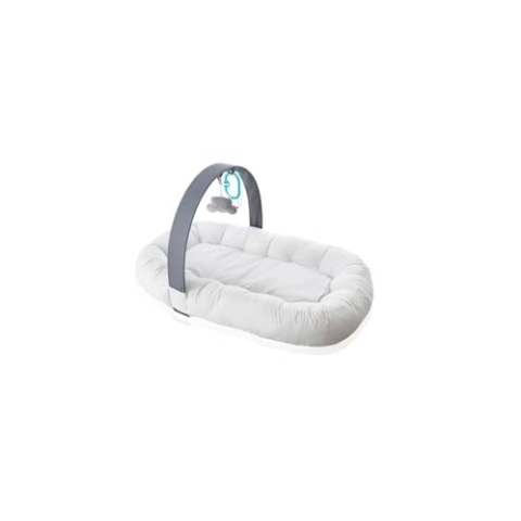 Babyjem Babynest Kuschelnestchen Kushelige Babybett mit Spilzeug, Grau