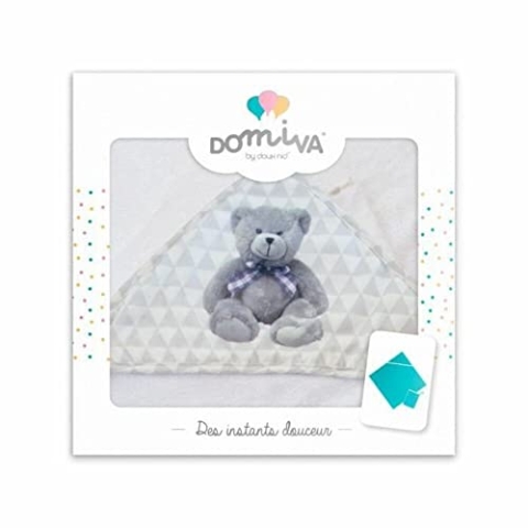 poyetmotte My Little Bear Kapuzentuch W/Handschuh, 75 x 75 cm