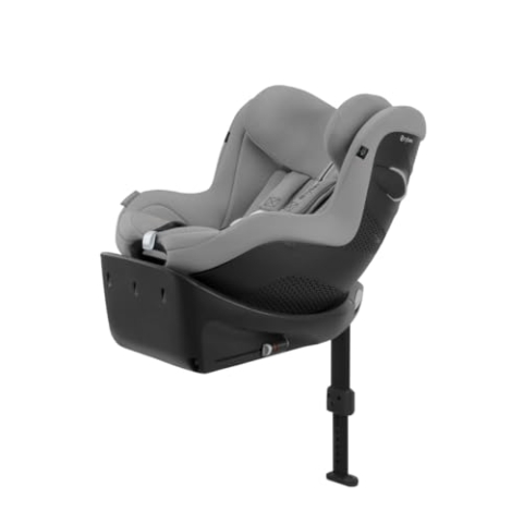 CYBEX Gold Kinder-Autositz Sirona Gi i-Size Plus inkl. Base, Ab ca. 3 Monaten bis 4 Jahre (Ab Geburt mit Neugeboreneneinlage), Max. 20 kg, 61 - 105 cm (Ab 40 cm mit Neugeboreneneinlage), Stone Grey