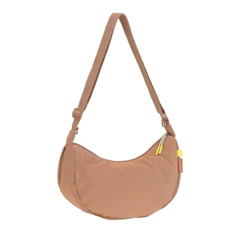 LÄSSIG Wickeltasche Umhängetasche inkl. Kinderwagenbefestigung/Stretch Up Bum Bag almond